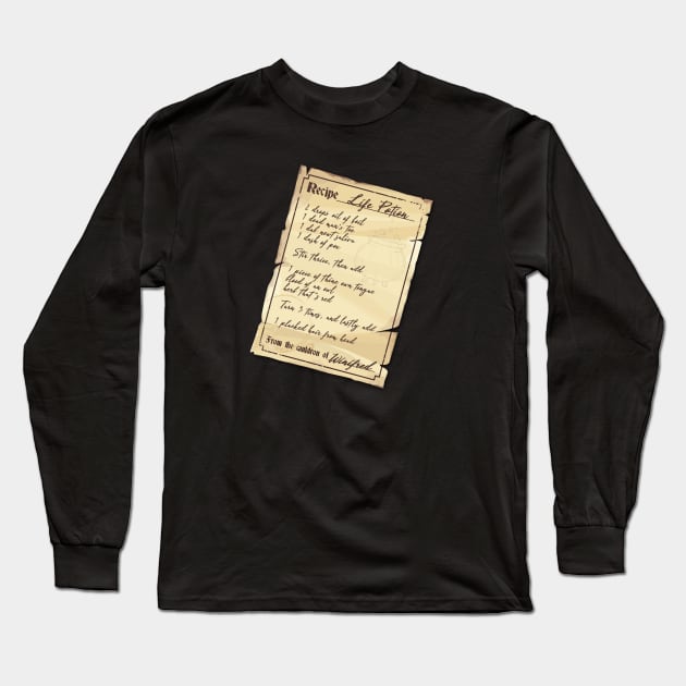 Life Potion Recipe Long Sleeve T-Shirt by NinthStreetShirts